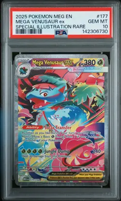 2025 POKEMON MEG EN-MEGA EVOLUTION #177 MEGA VENUSAUR EX PSA 10 - Image 1
