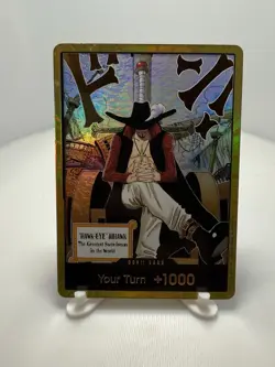OP14 Gold DON!! Card Hawk Eye Mihawk The Azure Seas Seven One Piece CCG ENGLISH - Image 2