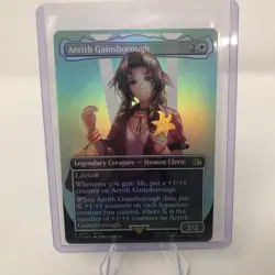 Aerith Gainsborough (Borderless) R0374 (Foil) (M/NM) Final Fantasy FIN Magic MTG - Image 1