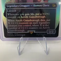 Aerith Gainsborough (Borderless) R0374 (Foil) (M/NM) Final Fantasy FIN Magic MTG - Image 3