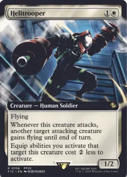 MTG Helitrooper (Extended Art) Foil NM Commander: FINAL FANTASY Magic 106 - Image 1