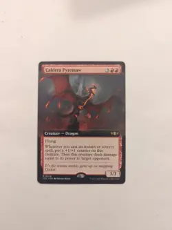 Caldera Pyremaw (Extended Art) Commander: Tarkir: Dragonstorm Regular NM MTG - Image 1