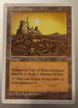 Magic the Gathering MTG City of Brass (413) Fifth Edition LP - Image 1