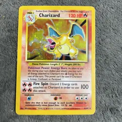 Pokemon TCG Base Set Charizard 4/102 Pokemon Card English 1999 Played - Image 2
