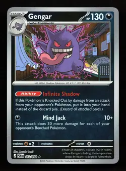 Gengar 050/088 Reverse Holo Rare Perfect Order Pokemon Card - Image 1