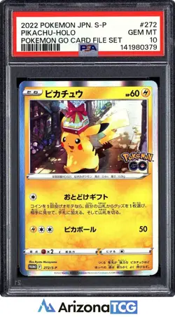 Pokemon 2022 Pikachu 272/S-P Pokemon GO Card File Set Japanese GEM MINT PSA 10 - Image 1