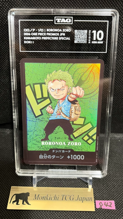 TAG MINT GEM 10 [954] Roronoa Zoro Don!! Card ONE PIECE Premium Card Kumamoto① - Image 1