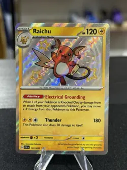 Pokemon Card | Raichu Scarlet & Violet Paldean Fates 132/091 Baby Shiny Rare - Image 1