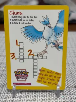 Pokemon Legendary Birds League Promo Crossword Puzzle Card WotC - Image 2