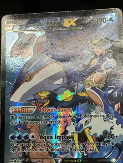 Pokemon TCG Double Crisis Team Aqua Holo Rare Kyogre EX 6 - Image 3