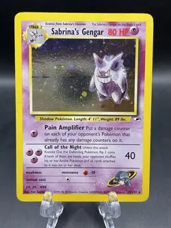 Pokemon Sabrina's Gengar Gym Challenge Holo Rare 14/132 English Card 2000 - Image 1