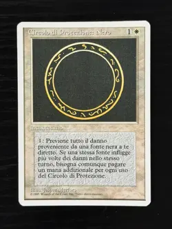 Magic MTG Italian Revised Circle of Protection: Black Artist Proof Near Mint - Image 1