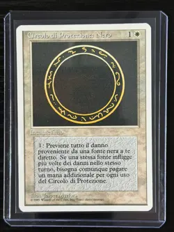 Magic MTG Italian Revised Circle of Protection: Black Artist Proof Near Mint - Image 3