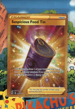 Pokemon TCG Suspicious Food Tin 080/073 Champion's Path Gold Secret NM/M - Image 1