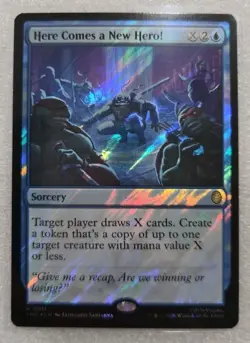 Here Comes a New Hero! Rare MTG Ninja Turtles Commander Surge Foil - Image 1