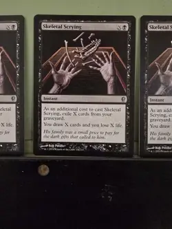 MTG 4X ODYSSEY SKELETAL SCRYING NM ENGLISH MAGIC THE GATHERING UNCOMMON BLACK - Image 3
