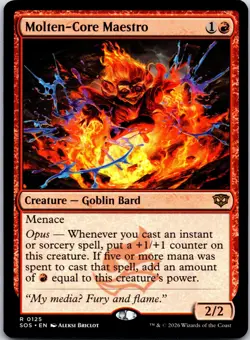 Molten-Core Maestro 125 Rare Secrets of Strixhaven Magic: The Gathering NM - Image 1
