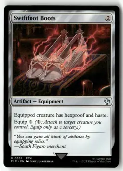 Swiftfoot Boots U 361 Non-Foil NM MTG Commander: FINAL FANTASY Magic - Image 1