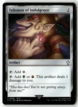 Talisman of Indulgence U 366 Non-Foil NM MTG Commander: FINAL FANTASY Magic - Image 1