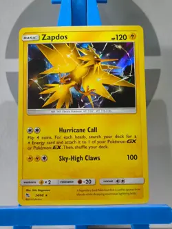 Pokemon TCG Zapdos Hidden Fates 24/68 Reverse Holo Holo Rare - Image 4