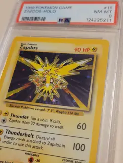 Zapdos - Pokemon Base Set #16 - Near Mint to Mint PSA 8 - Legendary - Image 3