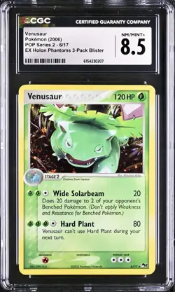 Pokemon Venusaur 6/17 POP Series 2 Holo - CGC 8.5 - Image 1