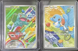 Pokemon Bulbasaur 037 & Squirtle 039 Holo Promo Mega Evolution - Image 1