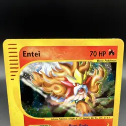 Pokemon Entei H08/H32 Aquapolis Holo Rare Basic 70 HP Card English - Image 2