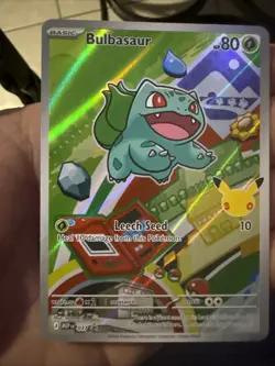 Pokemon Bulbasaur 037 First Partner Illustration Full Art Holo Promo - Image 2