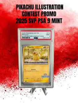 2025 Pokemon SVP Pikachu Illustration Contest 2024 PSA 9 Mint Promo - Image 1