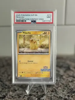 2025 Pokemon SVP Pikachu Illustration Contest 2024 PSA 9 Mint Promo - Image 2