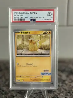 2025 Pokemon SVP Pikachu Illustration Contest 2024 PSA 9 Mint Promo - Image 3