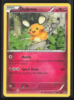 Dedenne 70/119 Common Phantom Forces Pokemon Moderately Played - Image 1