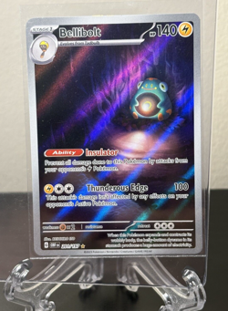Pokemon S&V Obsidian Flames Bellibolt Illustration Rare Full Art 201/197 - Image 1
