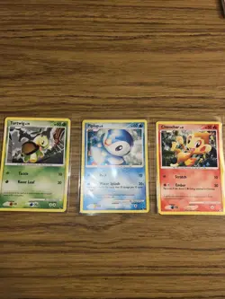 Pokemon POP Series 6 Starter Set Turtwig Piplup Chimchar Holo 2007 LP/NM - Image 1