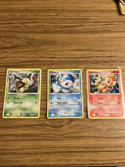Pokemon POP Series 6 Starter Set Turtwig Piplup Chimchar Holo 2007 LP/NM - Image 2