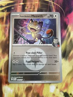 Pokemon Team Rocket's Meowth 161/217 Energy Reverse Holo Ascended Heroes NM - Image 1