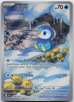 Piplup 098/094 Illustration Rare Phantasmal Flames Pokemon NM/M - Image 1