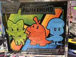Pokemon Paldea Evolved Elite Trainer Box ETB SEALED 2023 W Acrylic Small Tear!! 820650853661 - Image 1