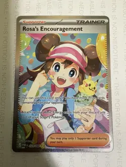 Pokemon Rosa's Encouragement Full Art Trainer-Supporter Rare Holo POR 123/088 - Image 1