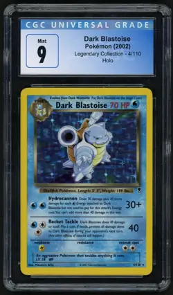 2002 Pokemon Dark Blastoise Holo Legendary Collection #4 CGC 9 - Image 1