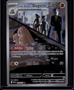 Team Rocket's Dugtrio 239/217 Illustration Rare Ascended Heroes Pokemon NM - Image 1