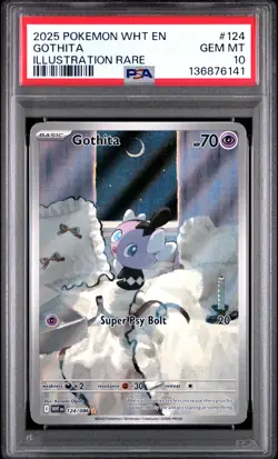 PSA 10 Pokemon White Flare Gothita 124 Illustration Rare - Image 1