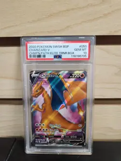 Pokemon CHARIZARD V #SWSH050 Graded PSA 10 - Image 1