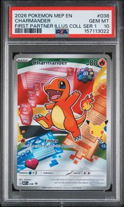 Charmander 038 - Pokemon First Partner Illustration Series 1 Promo - PSA 10 - Image 1