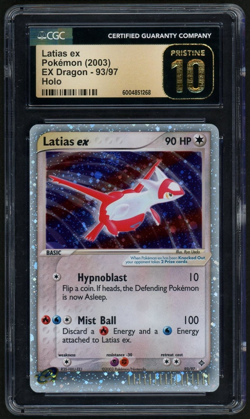 2003 Pokemon Latias ex Holo EX Dragon #93 CGC PRISTINE 10 *POP 5* - Image 1