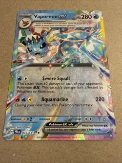 Pokemon TCG Prismatic Evolutions Vaporeon EX 023/131 - Image 2
