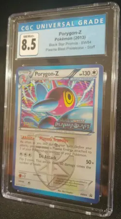 Porygon-Z BW84 Staff Promo Plasma Blast Prerelease CGC 8.5 NM/Mint+ Pokemon TCG - Image 2