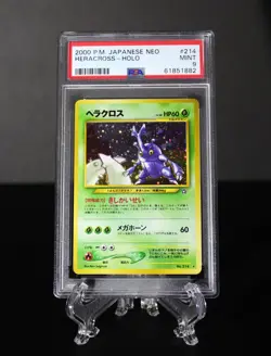 2000 Pokemon Japanese Neo Heracross Holo #214 PSA 9 Mint WOTC Vintage - Image 1