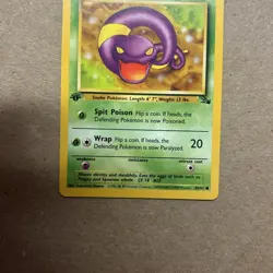Pokemon TCG Ekans 46/62 Fossil 1999 Basic Common 1st Edition Regular Wizards - Image 4